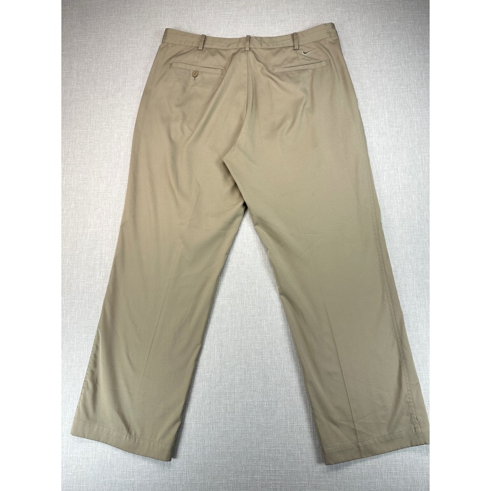 Nike Golf Pants Mens 35x30 Khaki Dri-FIT Stretch Performance Flat Front Chino - Picture 3 of 9